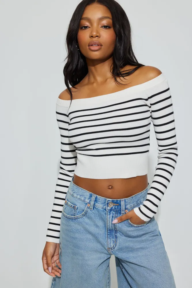 Off Shoulder Long Sleeve Top