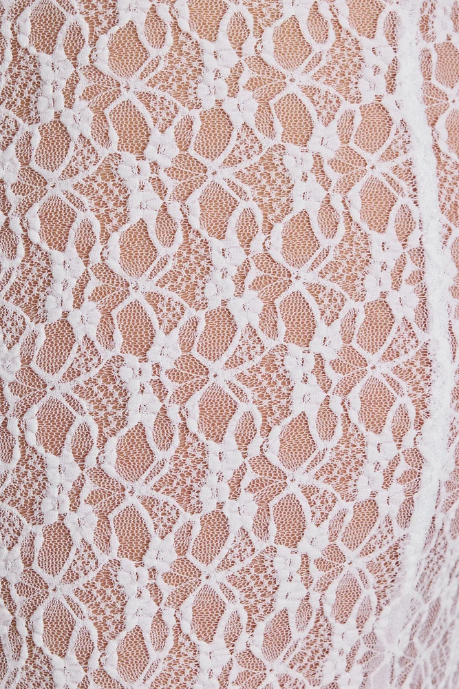 Jupe maxi en dentelle style sirène