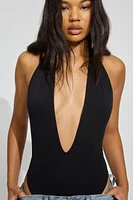 Deep Plunge Halter Bodysuit