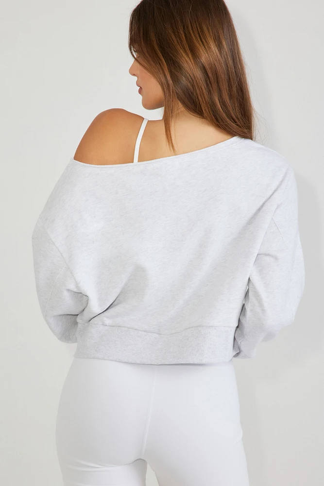 SoftTerry Off Shoulder Sweatshirt