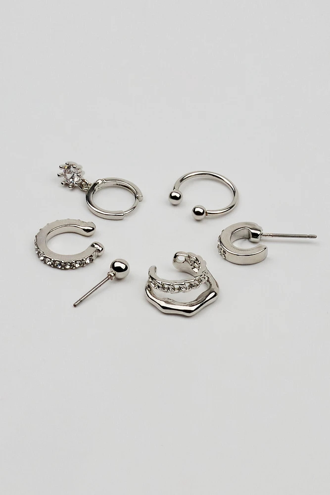 Ensemble de 6 boucles d’oreilles en grappes