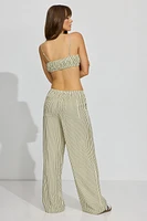 Pantalon rayé avec élastique