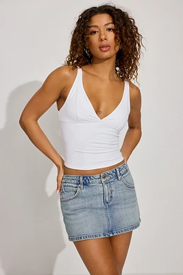 Denim Micro Skort