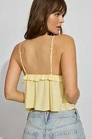 Strappy Peplum Cami Top