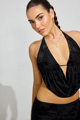 Open Back Cowl Top
