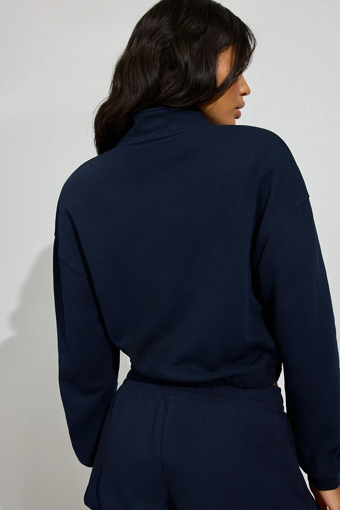 Soft Terry Half Zip Sweatshirt