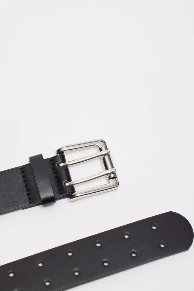 Silver Squared Buckle Belt
