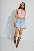 High Rise Denim Skirt