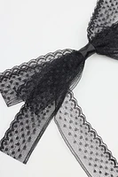 Oversized Lace Bow Clip
