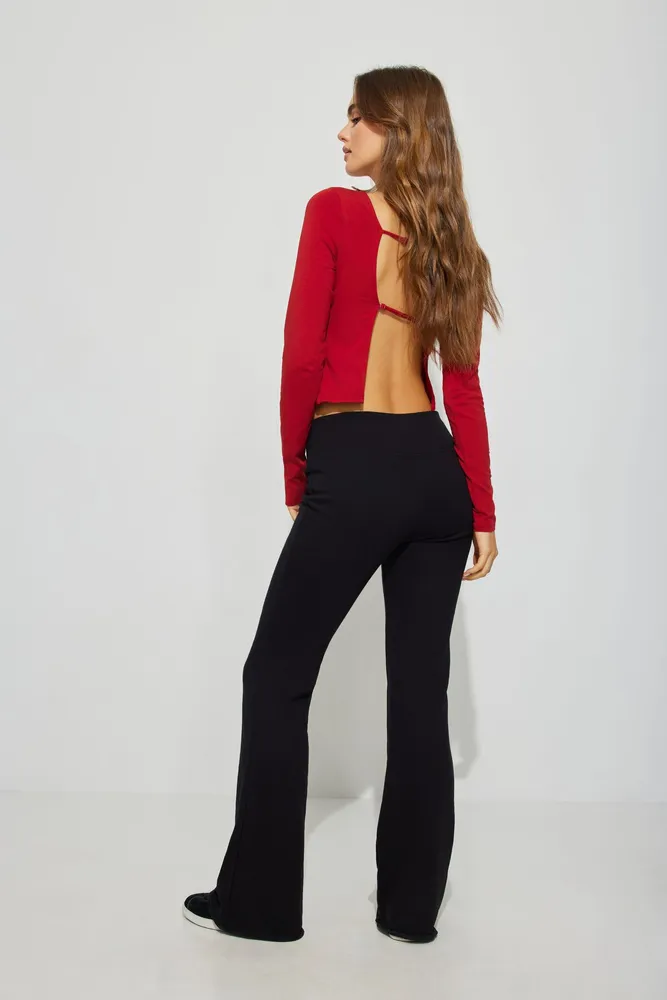 Fit And Flared Fleece Pant