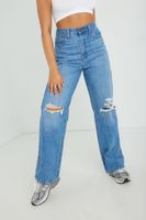 LEVI'S High Waisted Straight Ripped Jean