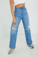 LEVI'S High Waisted Straight Ripped Jean