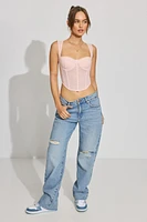 Rebecca Square Neck Bustier Top