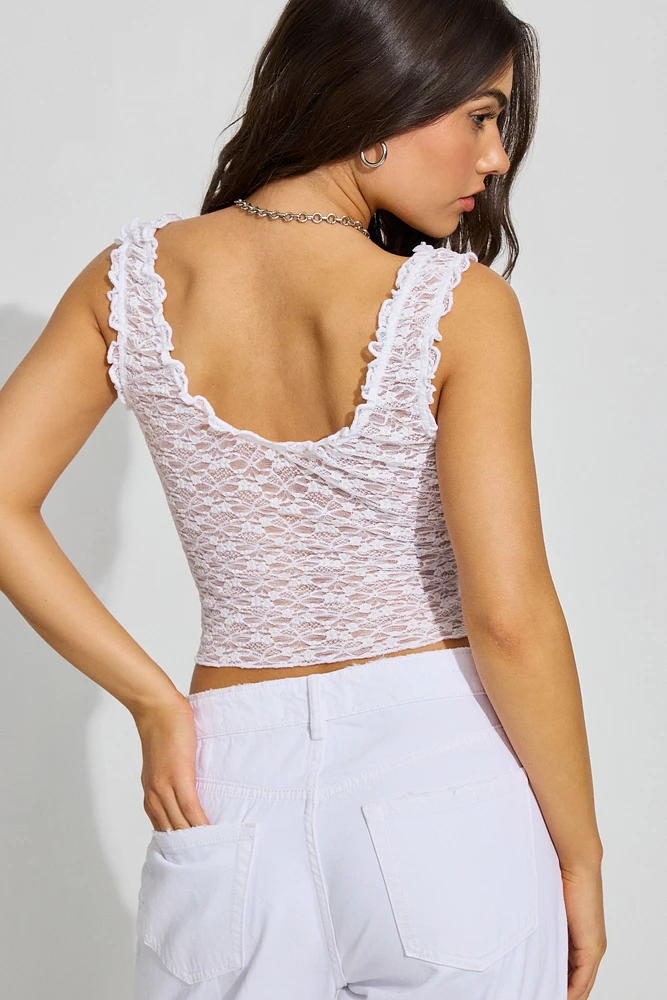 Bubble Lace Tank Top