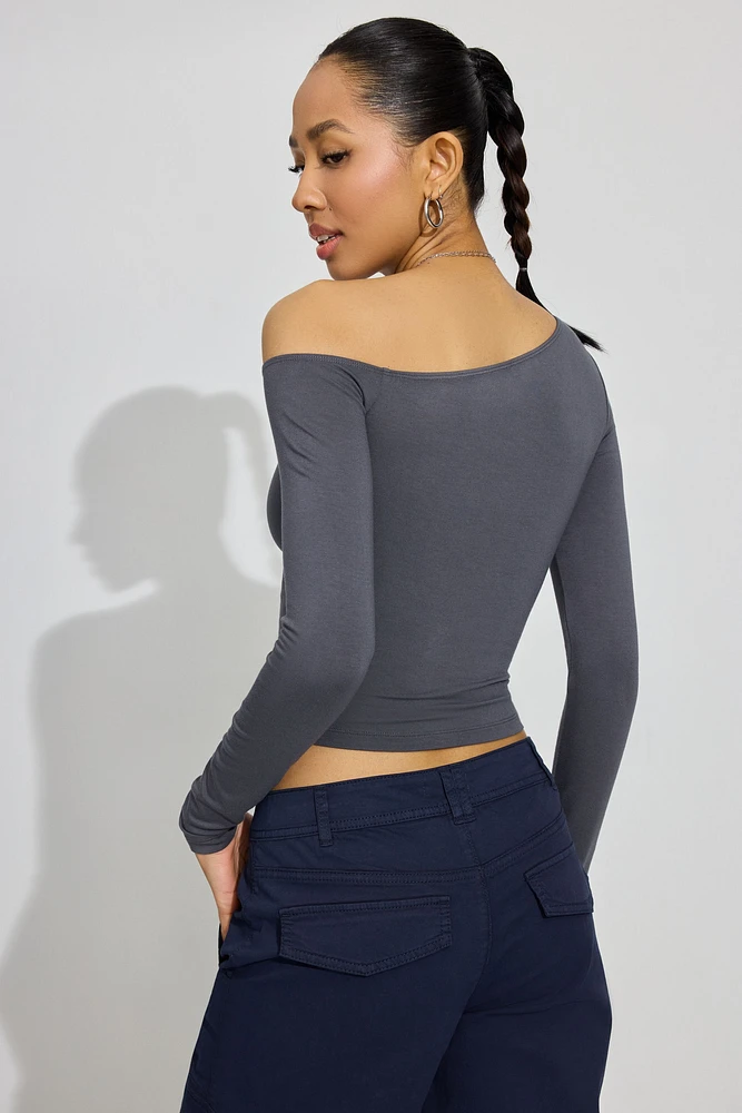 Asymmetric Long Sleeve Top