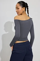 Asymmetric Long Sleeve Top