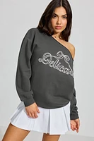 SoftTerry Off Shoulder Sweatshirt