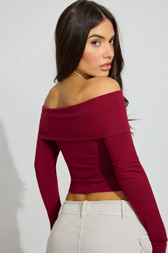 Long Sleeve Asymmetric Top