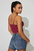 Scrunch Knit Tie Front Cami