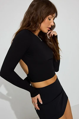 Tie Back Long Sleeve Top