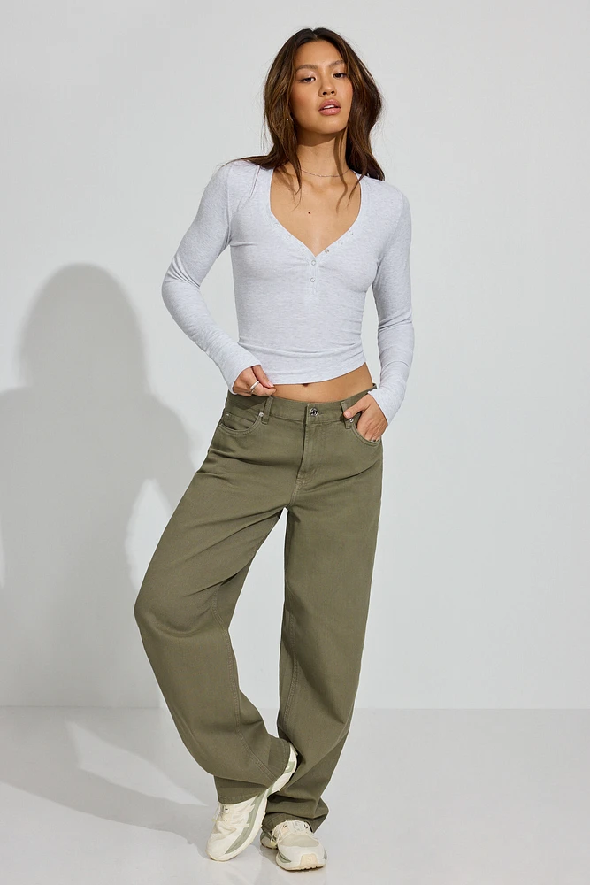 Pantalon ample à taille basse