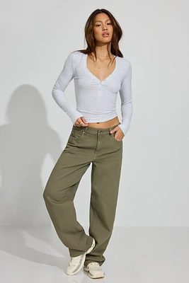 Pantalon ample à taille basse