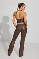 Faux Leather Flare Pant