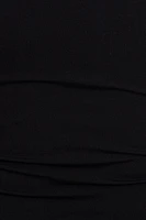 Sleek Plunge Neck Long Sleeve Top