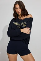 Sweatshirt SoftTerry à épaules dégagées