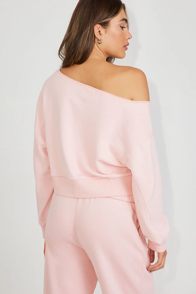 SoftTerry Off Shoulder Sweatshirt