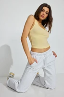 Scoop Neck Ribbed Tank Top