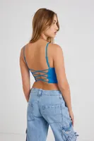 Sienna Seamless Lace Back Tank Top