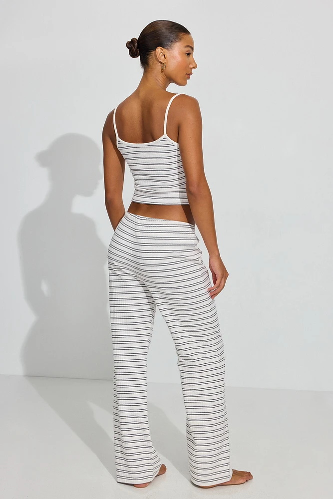 Wide Leg Ribbed Pants