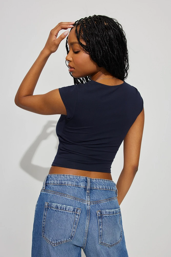 Portia Square Neckline Tee