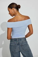 Twist Front Off Shoulder Top