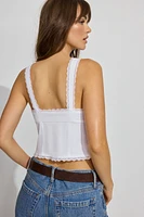 Lace Trim Flyaway Cami Top