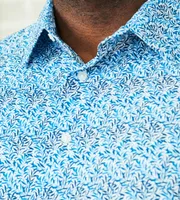 360° Stretch Floral Print Short Sleeve Sport Shirt