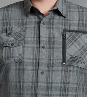 4-Way Stretch Plaid Short Sleeve Sport Shirt