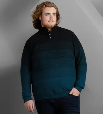 Quarter-Zip Ombre Sweater