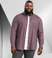 Easy Care Plaid Flannel Long Sleeve Sport Shirt