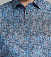 Non-Iron Floral Long Sleeve Sport Shirt