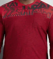 Long Sleeve Graphic Henley