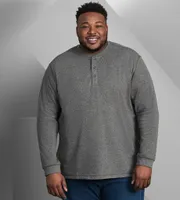 Long Sleeve Waffle Knit Henley