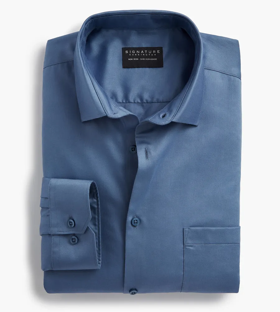 Classic Fit Non-Iron Sateen Dress Shirt