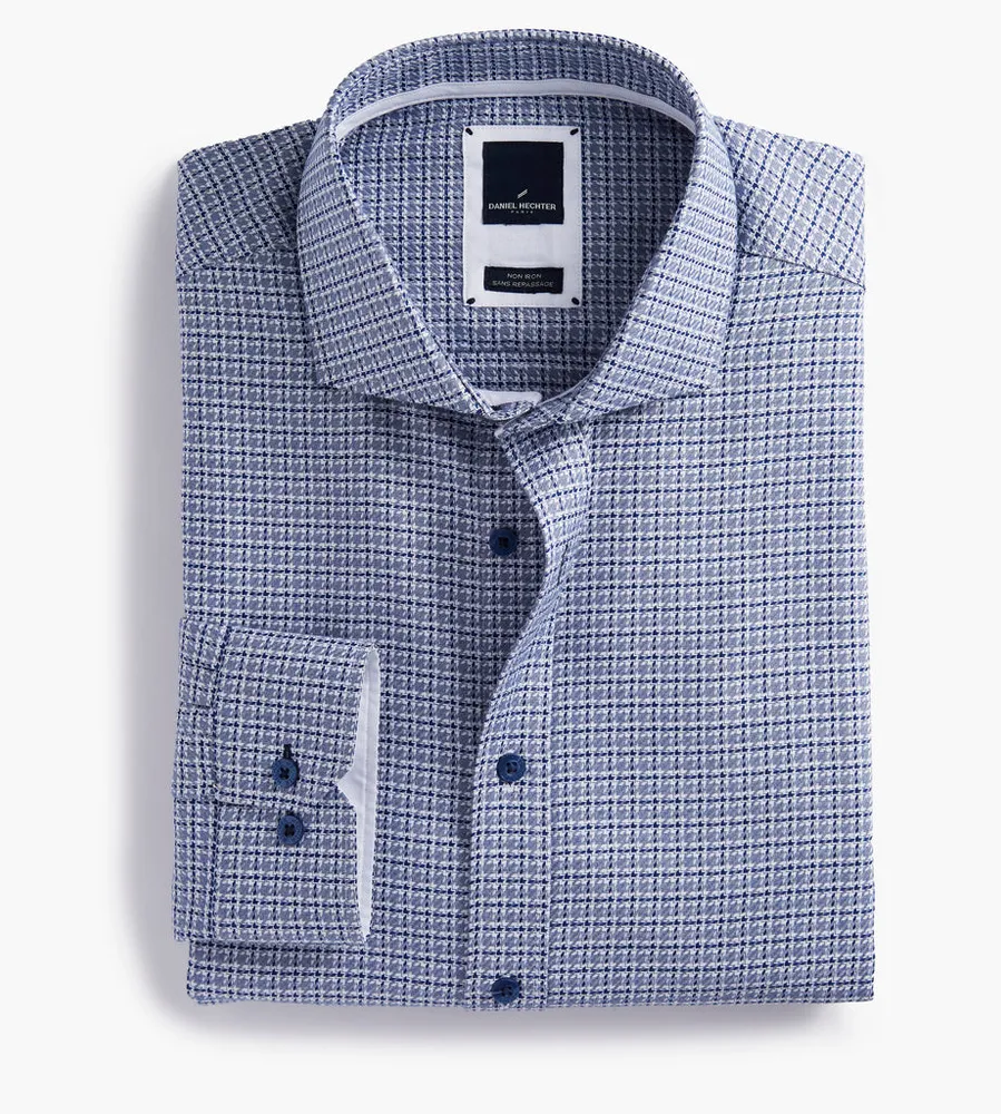 Modern Fit Non-Iron Check Dress Shirt