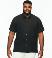 Tropic Isles Tonal Jacquard Short Sleeve Sport Shirt