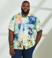 Patchwork Paradise Short Sleeve Sport Shirt