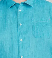 Sea Glass Linen Short Sleeve Shirt