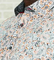 Non-Iron Paisley Print Long Sleeve Sport Shirt