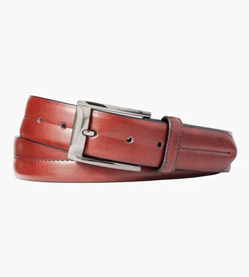Centre Groove Leather Belt